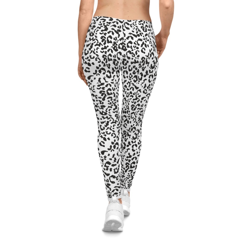 Evolution and Creation Black and White Patterned Leggings